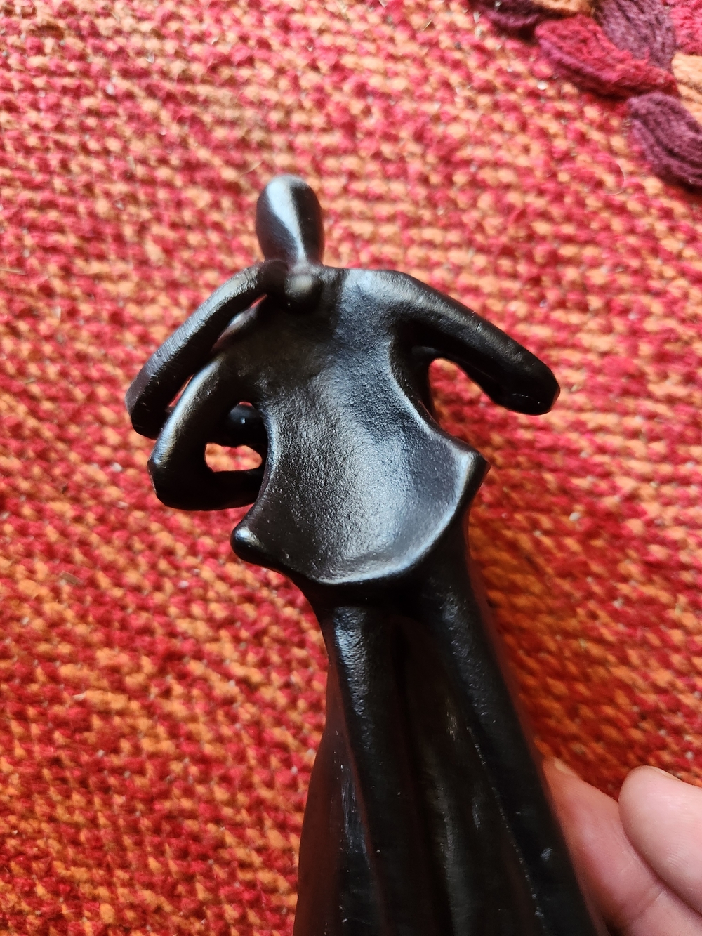 Black Abstract Couple Statue - Decorative Home Art - Picture 4 of 7